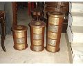 Brass Cylindrical Shape Drawers Cabinet in Different Size