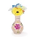 Creamy Glass Flower Vases