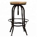 vintage iron metal black rusty Bar stool