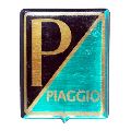 Vespa Piaggio Horncast Badge Black / Blue / Gold Stick On Type