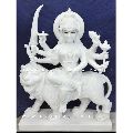 White Durga Mata Marble Statue
