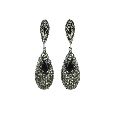 Ankur astonishing black plated diamond earring for women