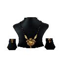 Ankur attractive gold plated mnagalsutra long black beads wedding pendant style for women