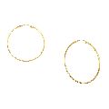 Ankur blossomy gold plated plain hoop earring for women