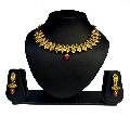 Ankur elegant gold plated multi colour stone necklace set for women