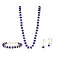 Ankur excellet gold plated blue pearl necklace set with bracelet for women