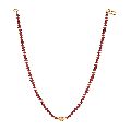 Ankur glamorous gold plated red pearl beads necklace for women