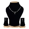 Ankur outrageous gold plated black american diamond combo necklace set for women