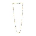 Ankur sparkling gold plated white and gold beads chain for womn