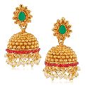 Ankur stunning flowers design gold plated earring for women