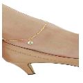 Ankur stunning gold plated pearl anklet for women