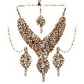 Ankur traditional gold plated kundan choker wedding necklace set for women