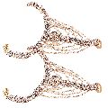 Ankur traditional gold plated white kundan pearl anklet for women