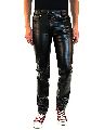 Pure Leather Rexine Synthetic Leather Black Blue Grey White Faded Plain Printed Ripped Rugged leather jeans