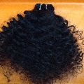 Machine wefted Natural  Remy  curly hair