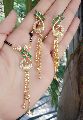 Ankur sparkling AD gold plated peacock mangalsutra with chain and earring for women