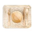10" Areca Leaf Plate with knife & Fork Combo Set