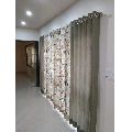 Polyester Printed/Plain Bathroom Window Curtain