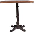 Wood And Iron Cafe Table