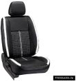 Leather Black White car back seat cover