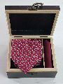 wooden tie and cufflinks boxes.