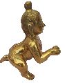 Laddu Gopal Brass Idol Little Krishna Statue Thakurji Murti Balkrishna Pooja Idol(weight ;  382 g