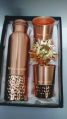 Copper Bottle with Glass Premium Gift Set