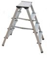 15kg Grey Polished aluminium stool ladder