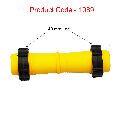 PP Yellow Polished 40 mm lock straight connector