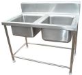 Grey Polished Stainless Steel Sink Unit