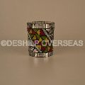 Mosaic Glass Votive Candle Holders