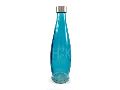 Round Fridge Glass Water Bottle With Steel Lid