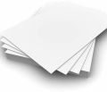 Rectangular plain white art paper