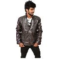 Men's Classic Leather Jacket - Brown