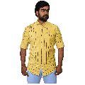 Men's Striped  Regular Fit Shirt - Yellow