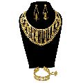 1 Gram Gold Forming Work Golden Colour Necklace Set