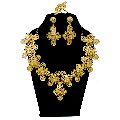 1 Gram Gold Forming Work Golden Colour Necklace Set