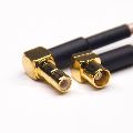 SMB Cables Female Angld To MCX Angled Female Gold Cable With RG316