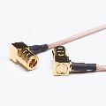 SMB Coaxial Cable Assembly Male Right Angled To Brown RG316 Cable