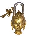 Brass Buddha Head Padlock