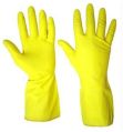 Yellow Plain electrical rubber safety glove