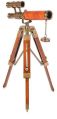 Wooden Telescope with Tripod Stand