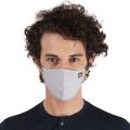 MOBIUS Elite Premium Reusable Mask Light Grey-Denim Blue-M/L