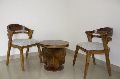 Wooden Coffee Table and Chair Set