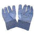 Safety Blue Jeans Fabric Gloves