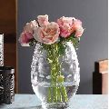 Oval Glass Flower Vase