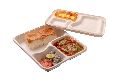 Rectangular Square Plain compartment meal trays