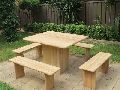 Sand Stone Garden Table Set