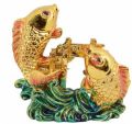 FENG SHUI DOUBLE FISH WITH DRAGON GATE STATUE