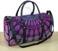 Multi Color Pink Mandala Printed Cotton Duffel Bag